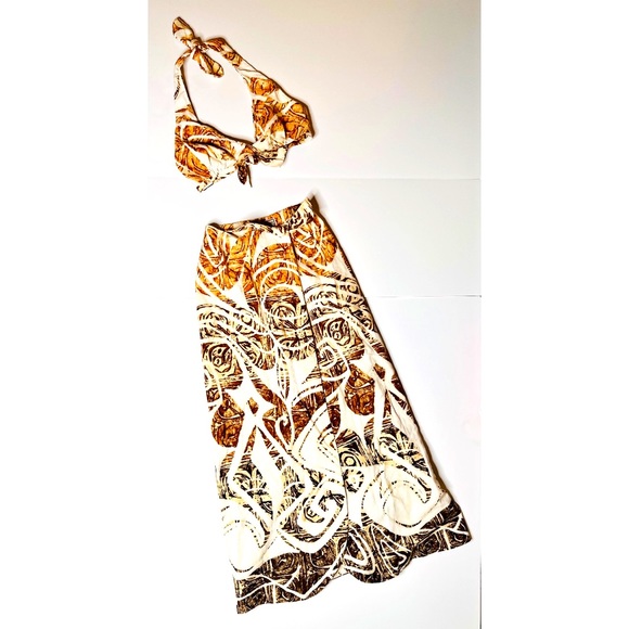 Rare Vintage Boho Back Street Halter and Skirt Set Size 6 - Picture 1 of 5